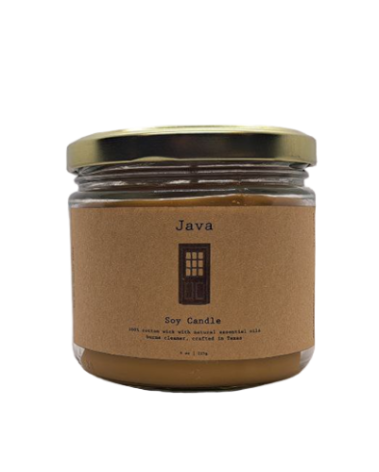 Coffee Soy Wax Candle - Java Soy Candles TX USA - Red Door Country Store